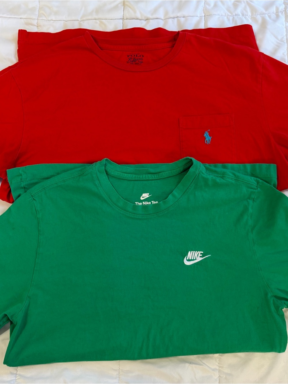 Polo by Ralph Lauren Red Short Sleeve & Nike Green Size Medium